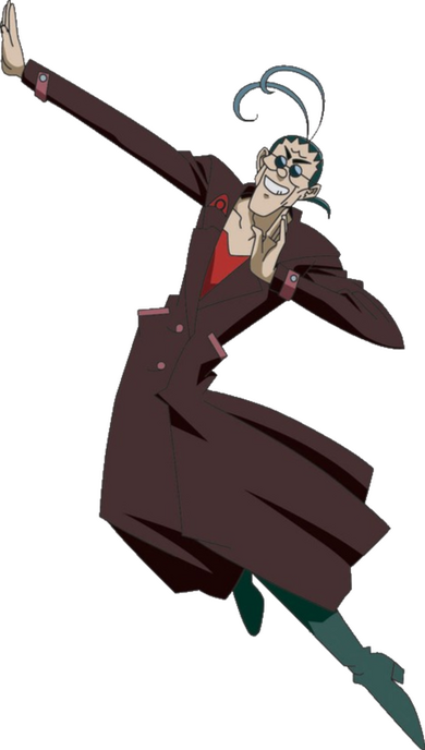 A transparent image of Zander from Dinosaur King jumping and putting his arms upward and to the side as he smiles broadly.